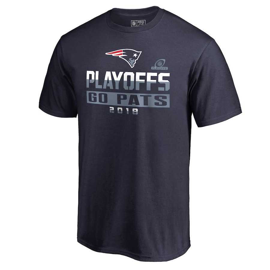 Men's Patriots Navy 2018 NFL Playoffs Go Pats T-Shirt,We sell and wholesale Men's Patriots Navy 2018 NFL Playoffs Go Pats T-Shirt on line form chian!